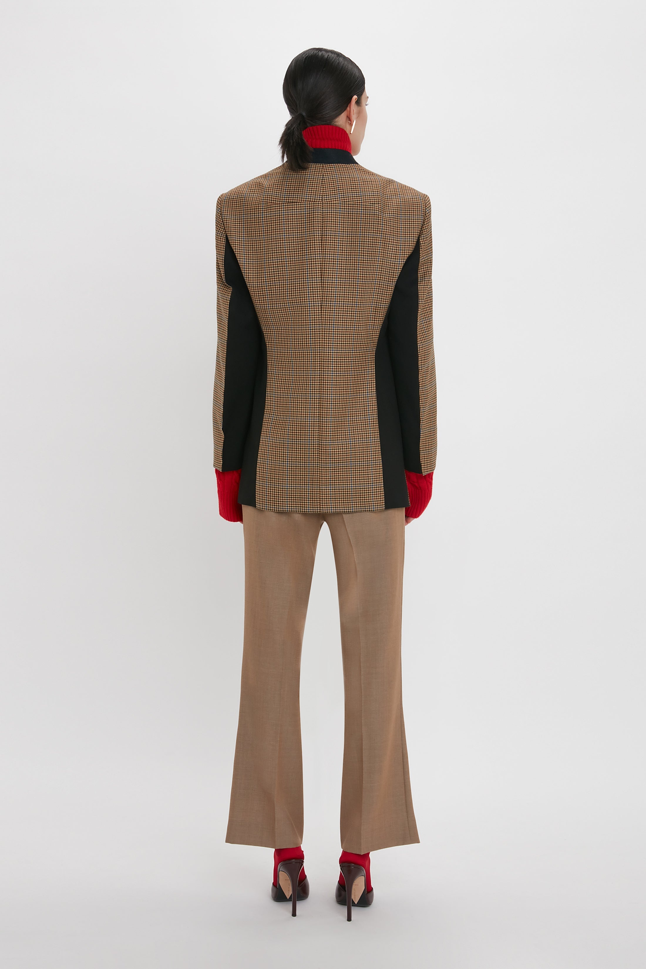 Pocket Detail Collarless Jacket In Tobacco - 2