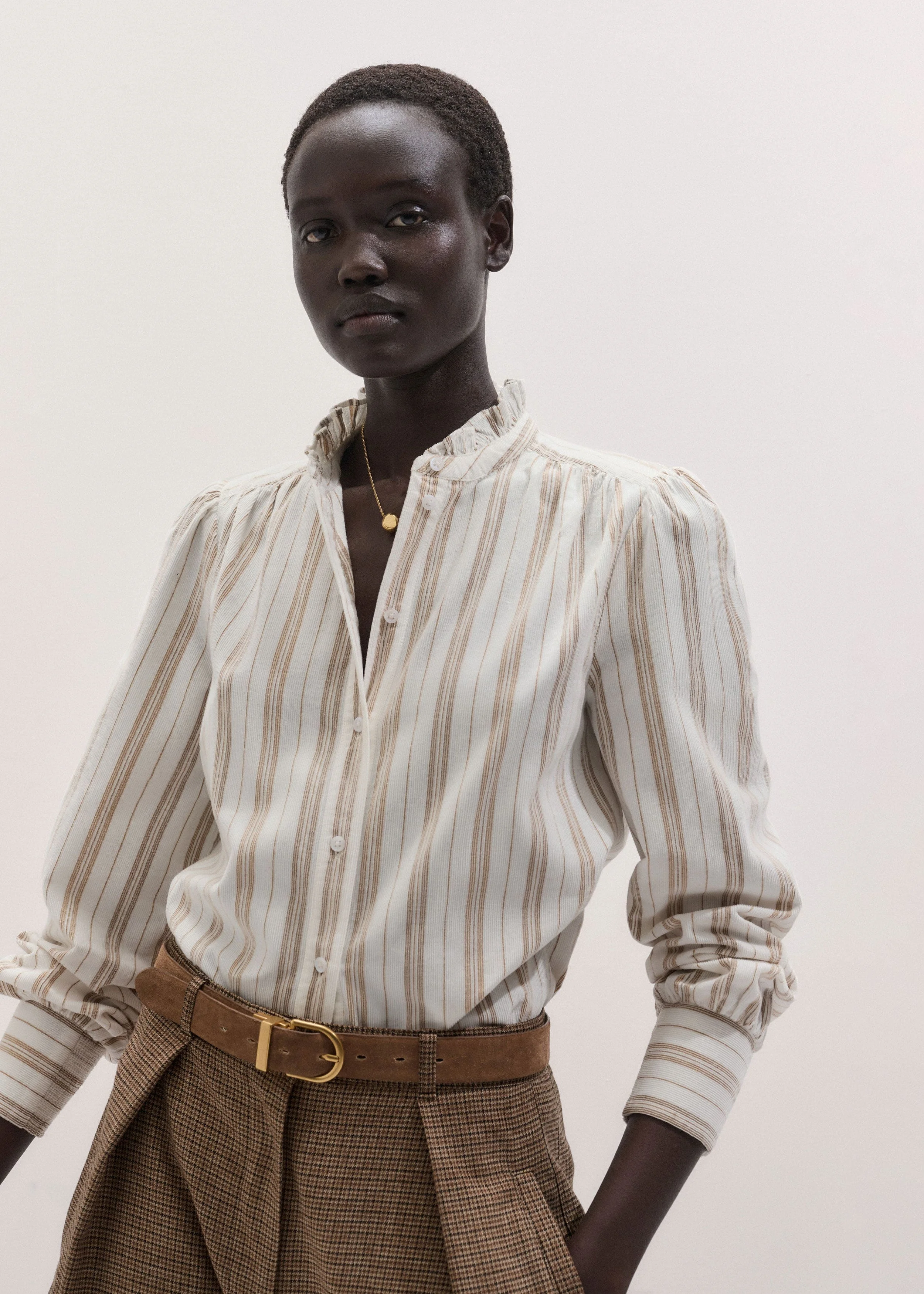 Soft Stripe Winter Blouse - 1