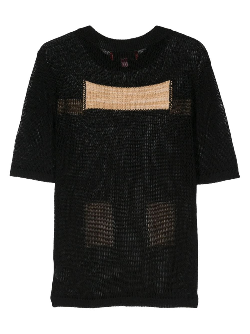 ECKHAUS LATTA open-knit colour-block jumper outlook