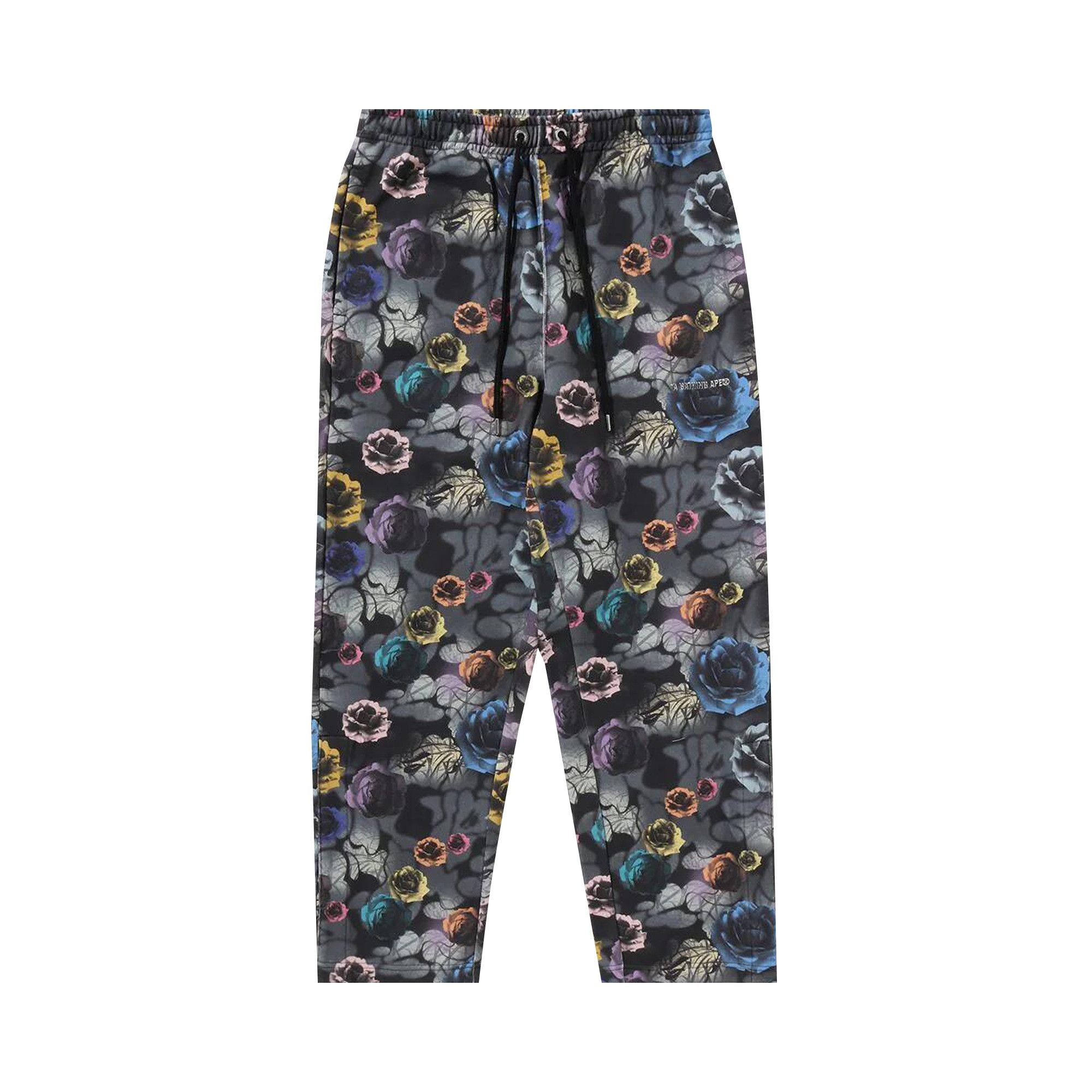 BAPE Floral Camo Sweat Pants 'Black' - 1