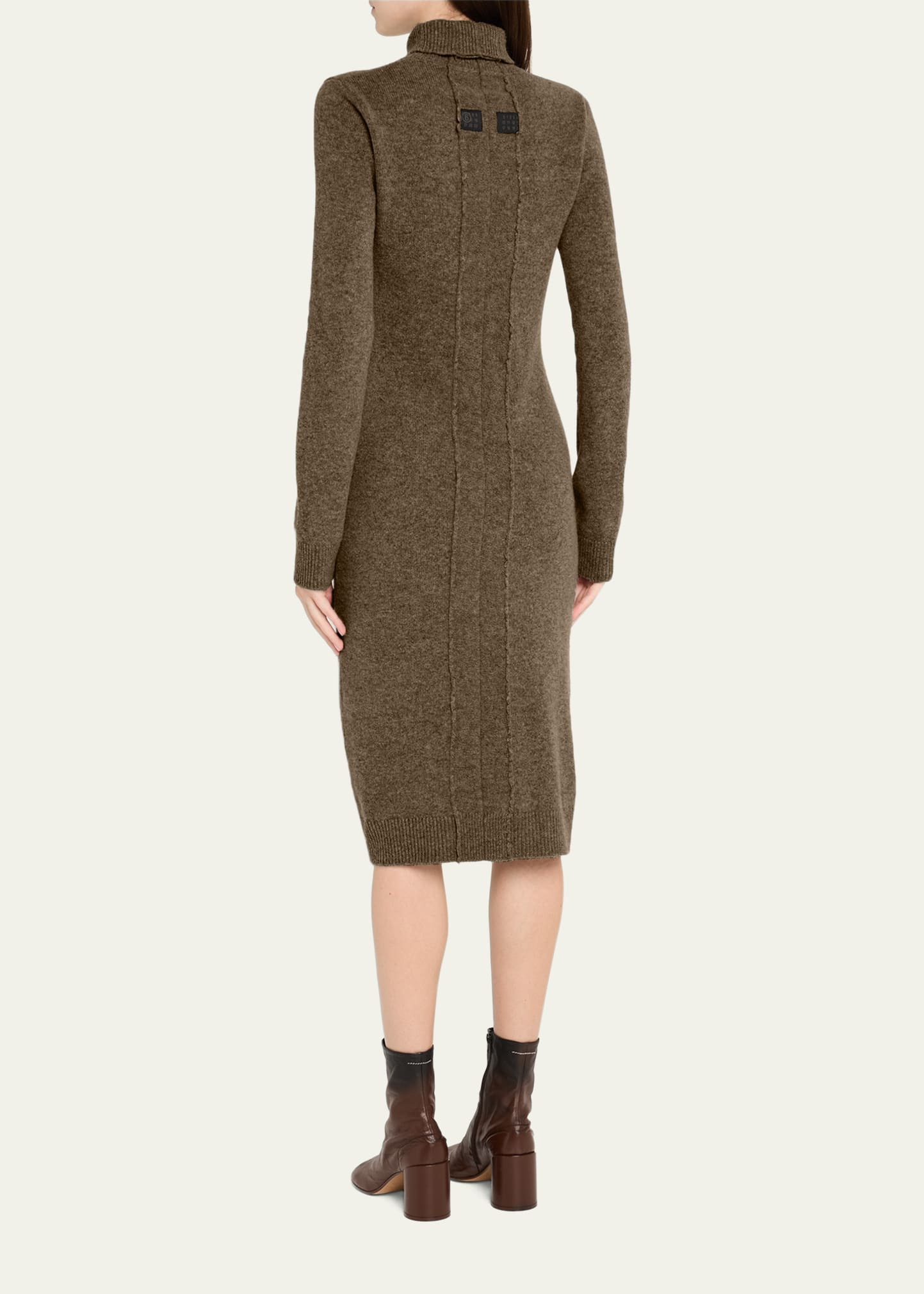 Wool-Blend Turtleneck Sweater Dress - 3