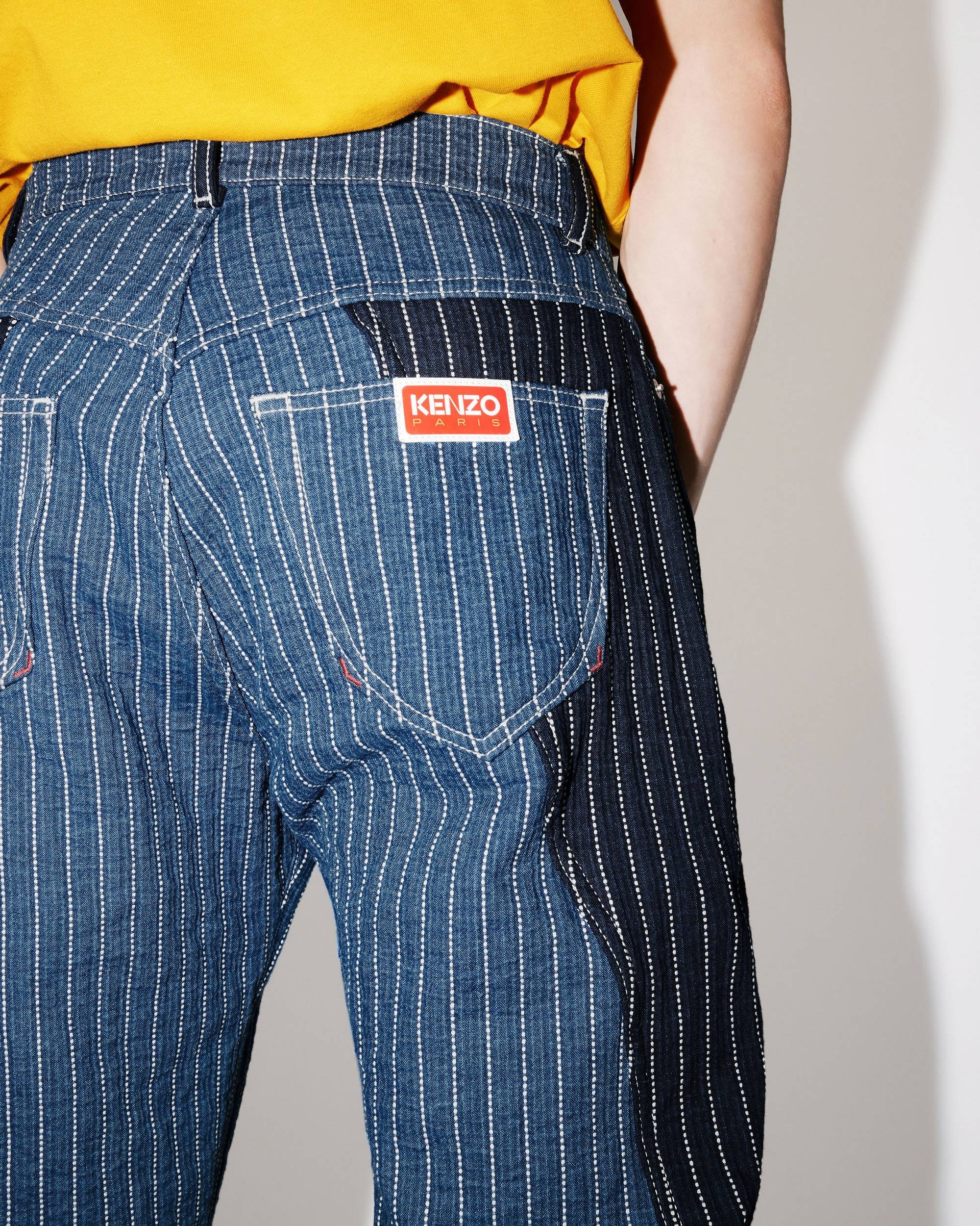 Loose patchwork jeans - 8