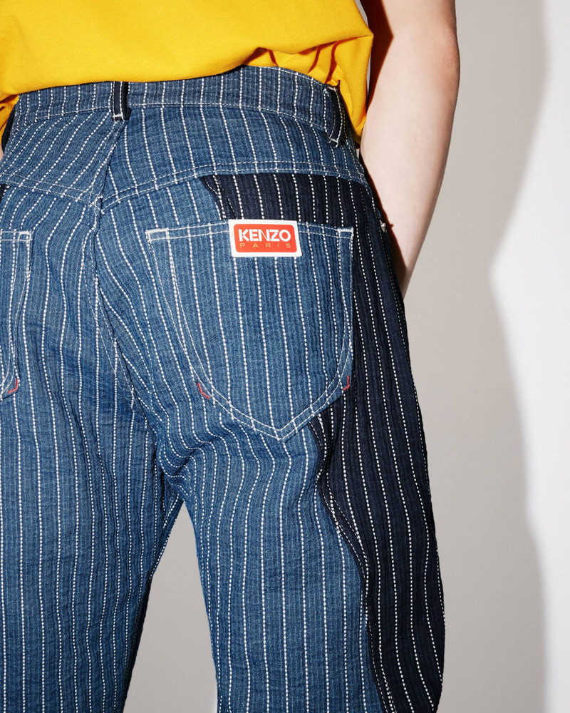 Loose patchwork jeans 8