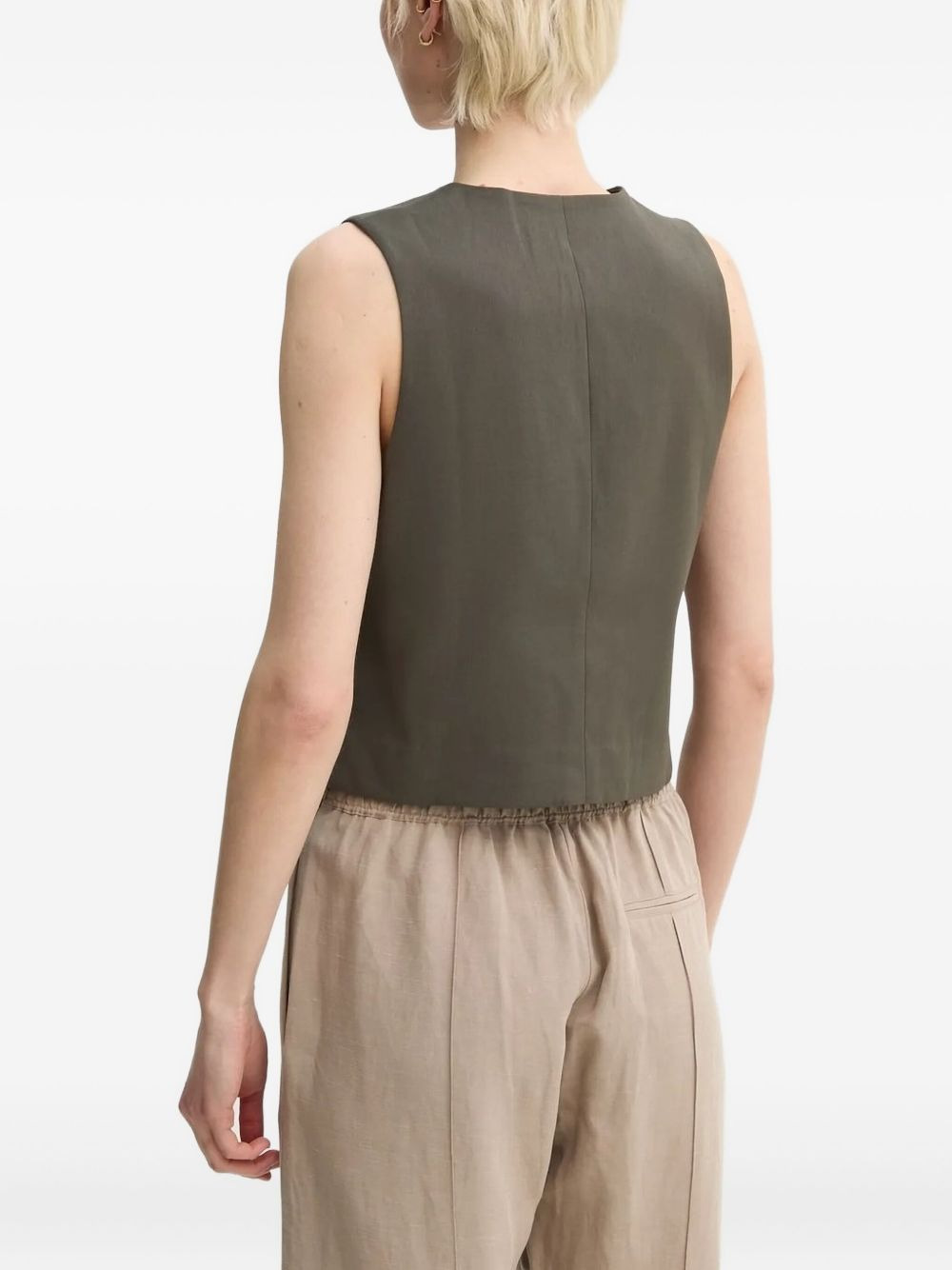 SARAMONA button-fastening vest - 2