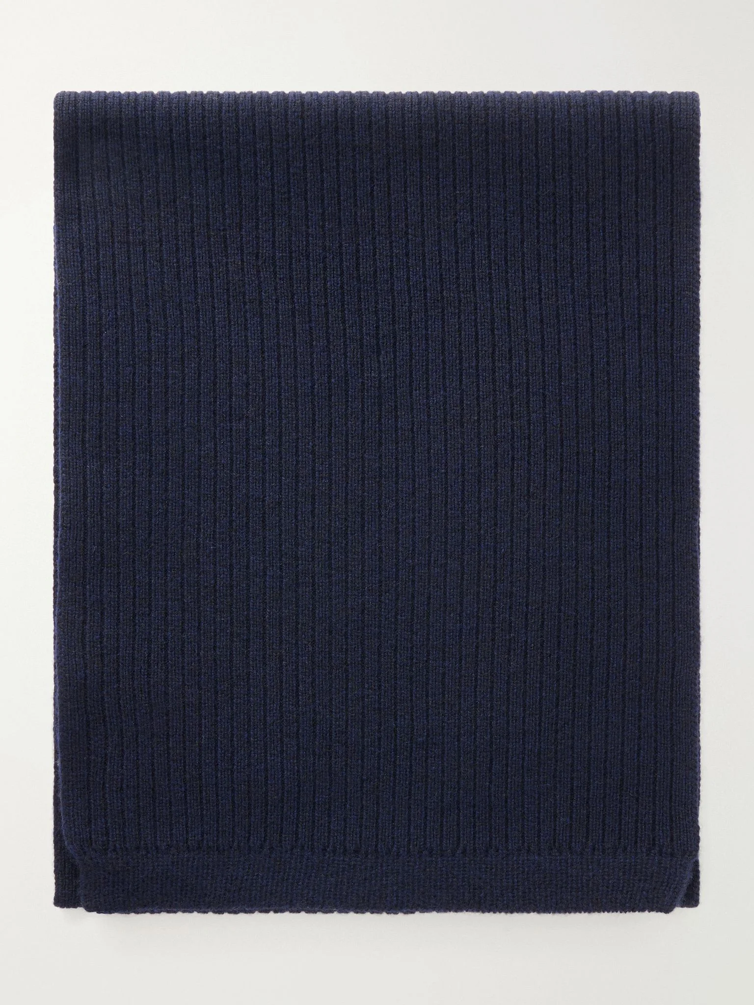 Wool, Yak and Cashmere-Blend Scarf Navy - 1