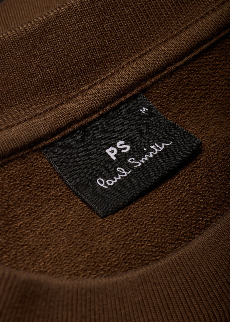 Brown 'Happy' Cotton Sweatshirt 5