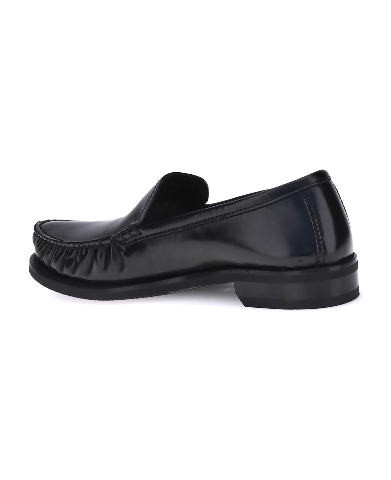 Brushed Leather Loafers - 3