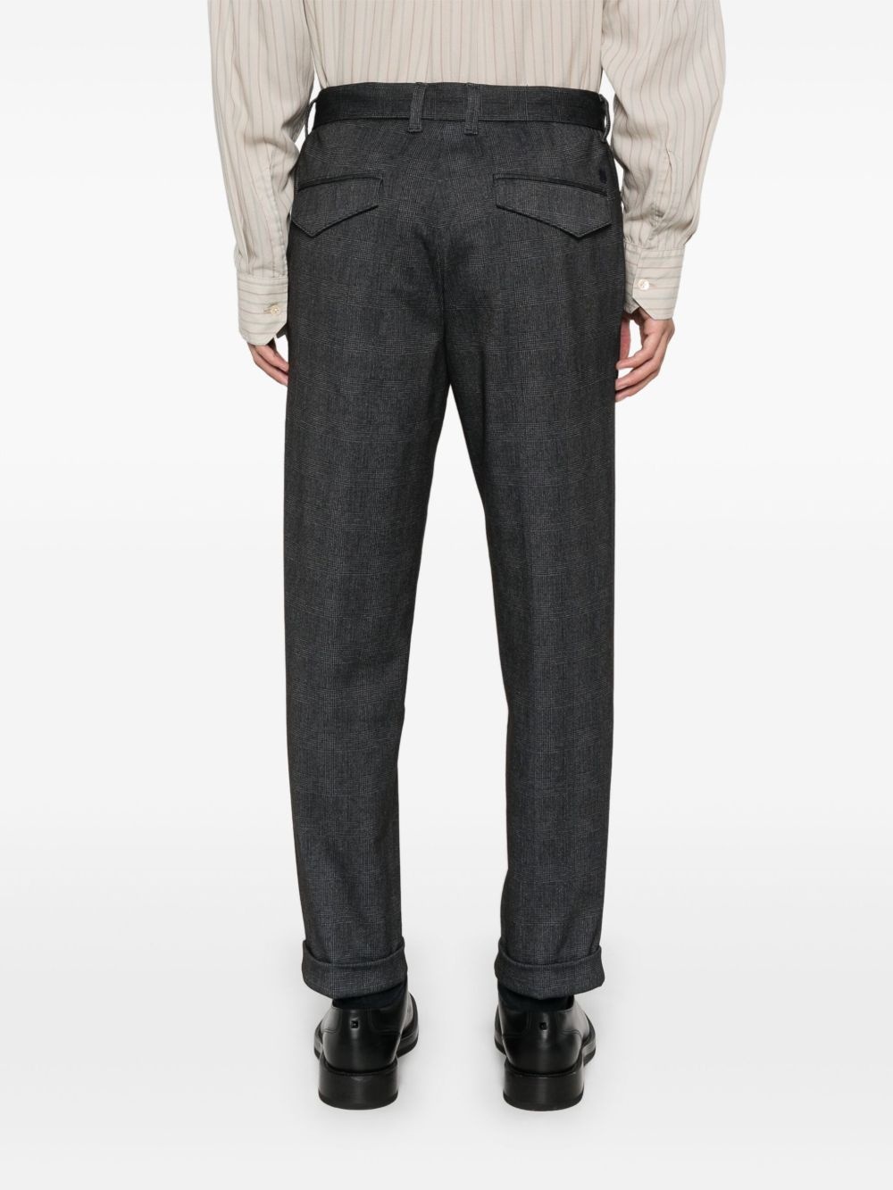 check-print trousers - 4