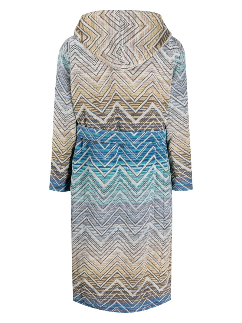 Missoni zigzag-print towel robe outlook