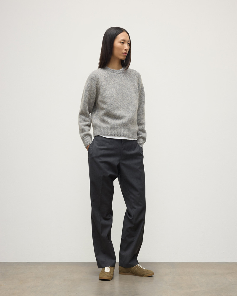 Johnstons of Elgin Bay Blue Marl Cashmere & Cotton Jumper outlook