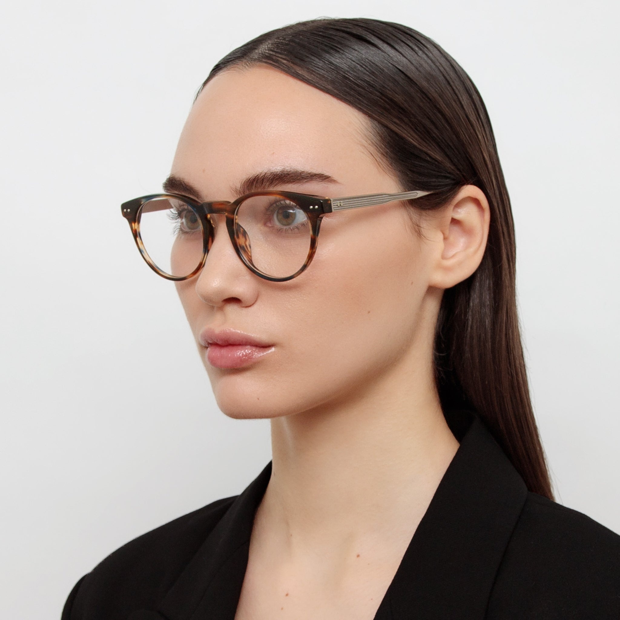 Men's Kaan Oval Optical Frame in Earth Horn - 3