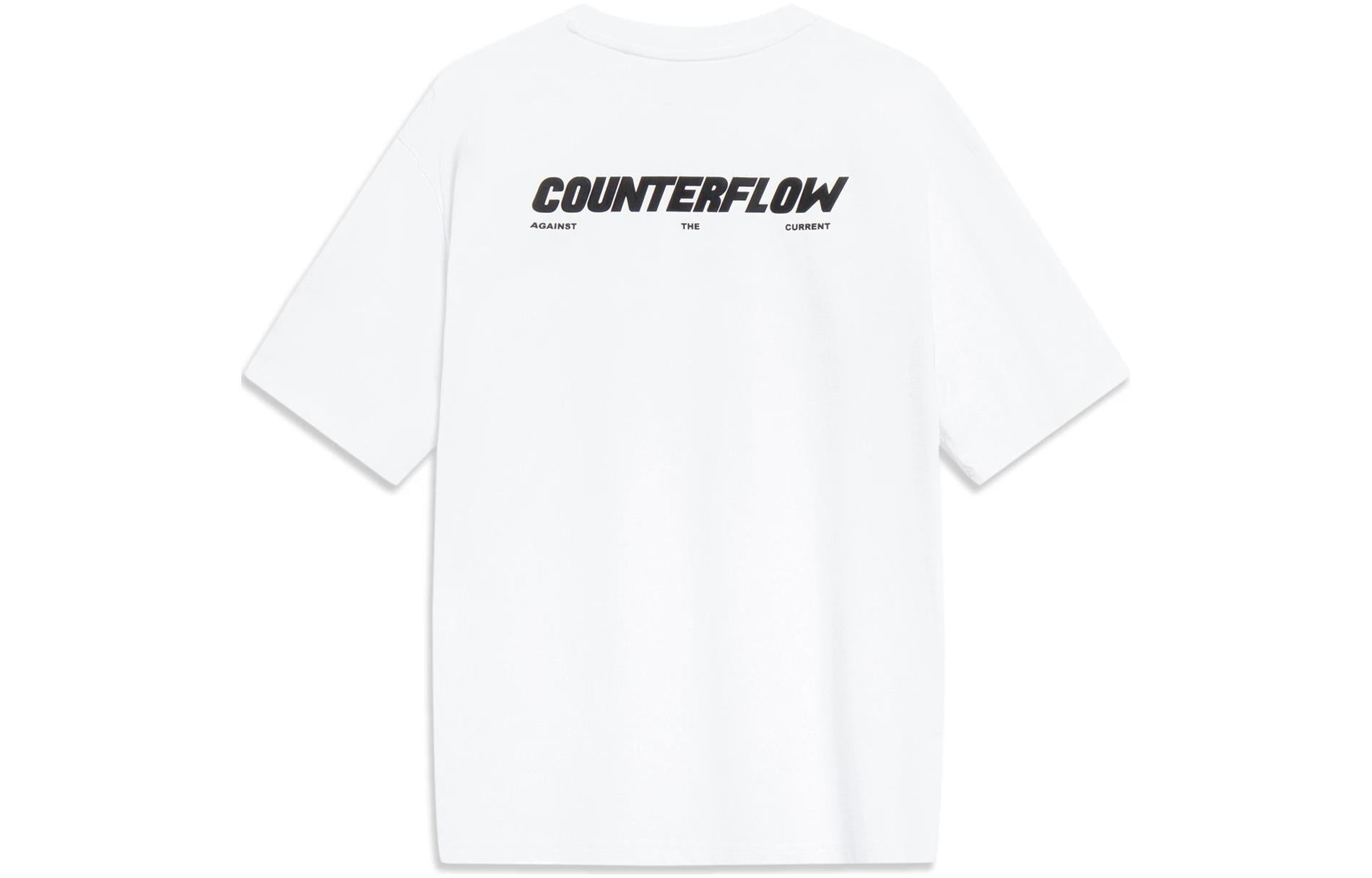 Li-Ning Counterflow Graphic T-shirt 'White' AHST537-1 - 2
