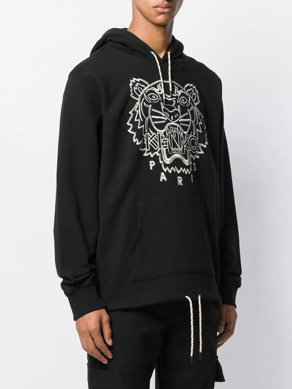 tiger embroidered hoodie - 3