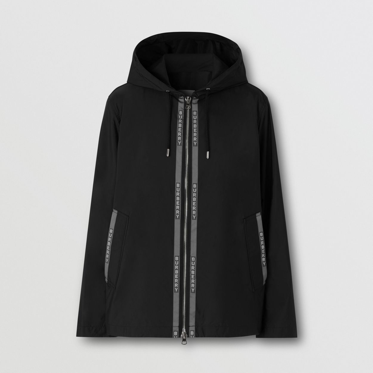 Logo Nylon Jacquard Hooded Jacket - 1