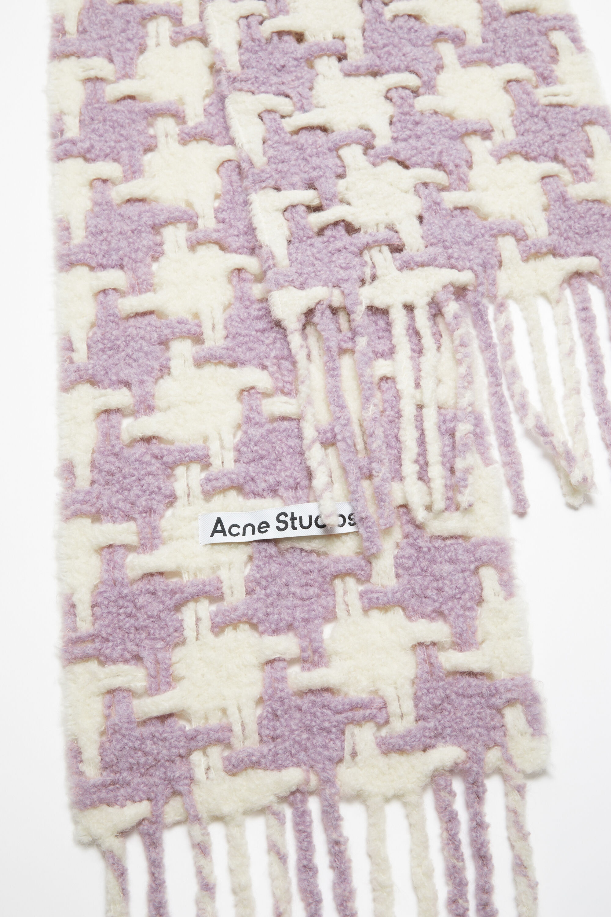 Houndstooth scarf - Lilac/white - 4
