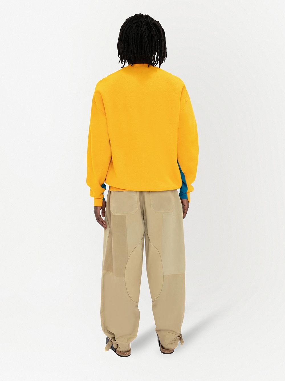 deconstructed fleece back sweatshirt - 4