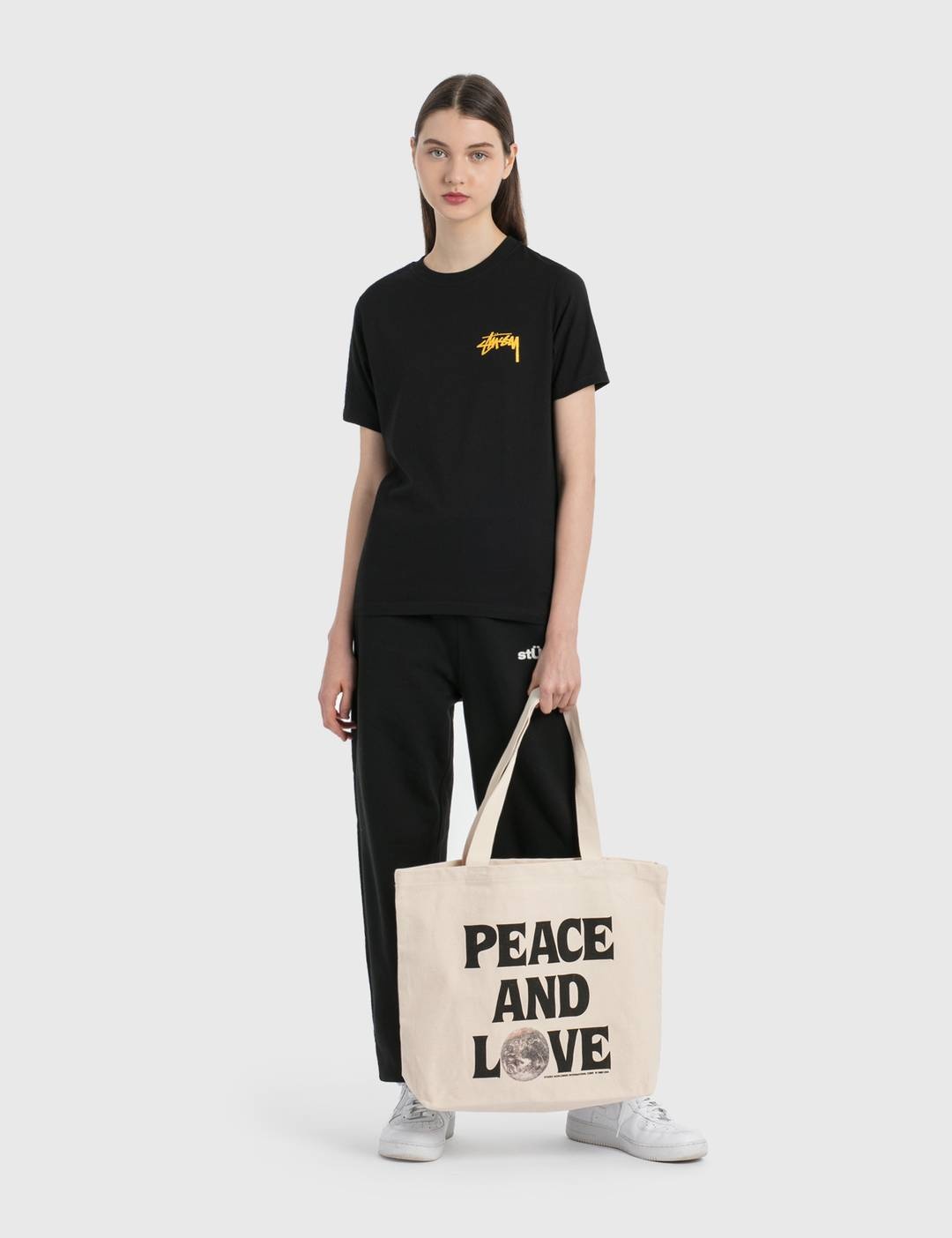 Peace And Love Canvas Tote Bag - 6