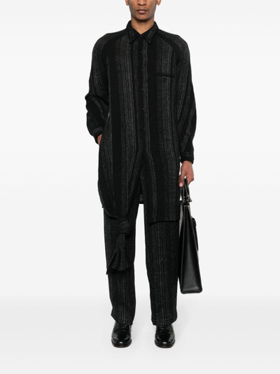 Yohji Yamamoto Z-stripe wide-leg trousers outlook