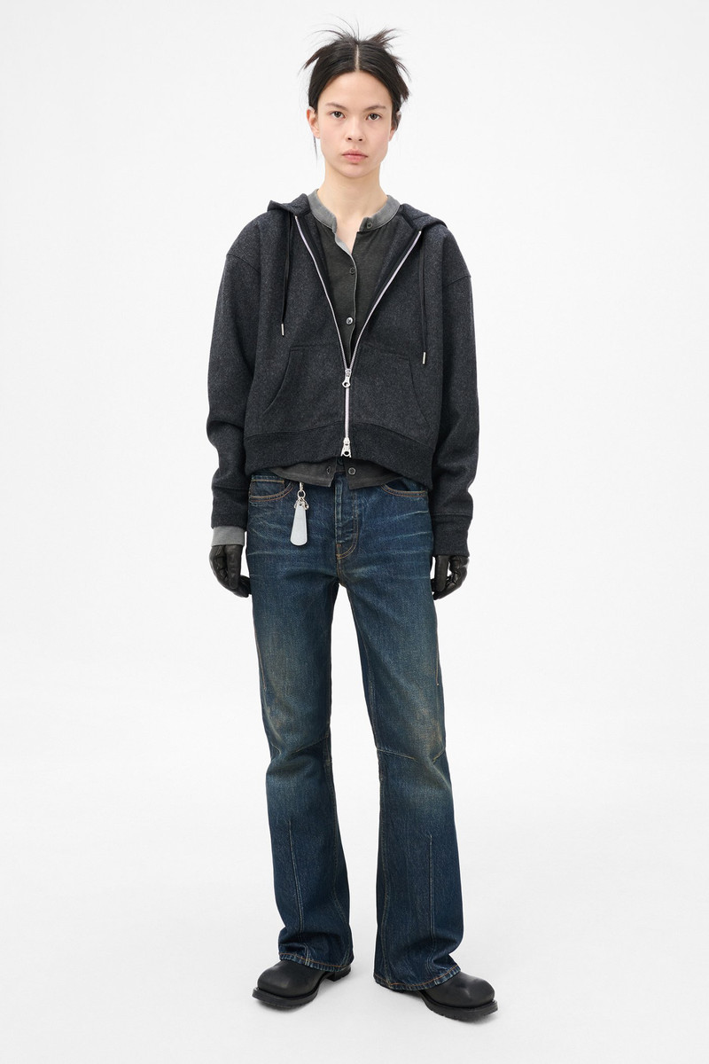 Our Legacy Our Legacy Mischief Hood Charcoal Elastic Melton outlook