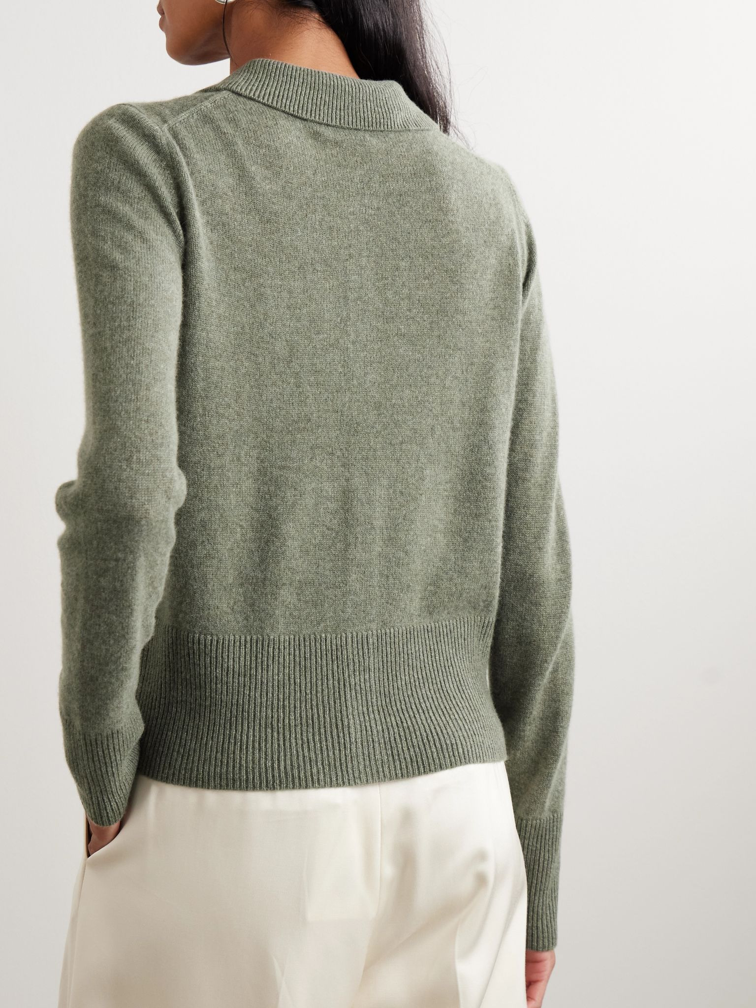 Fraga organic cashmere cardigan Green - 3
