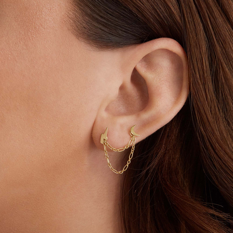 STONE AND STRAND Double Up Figaro Connector Chain outlook