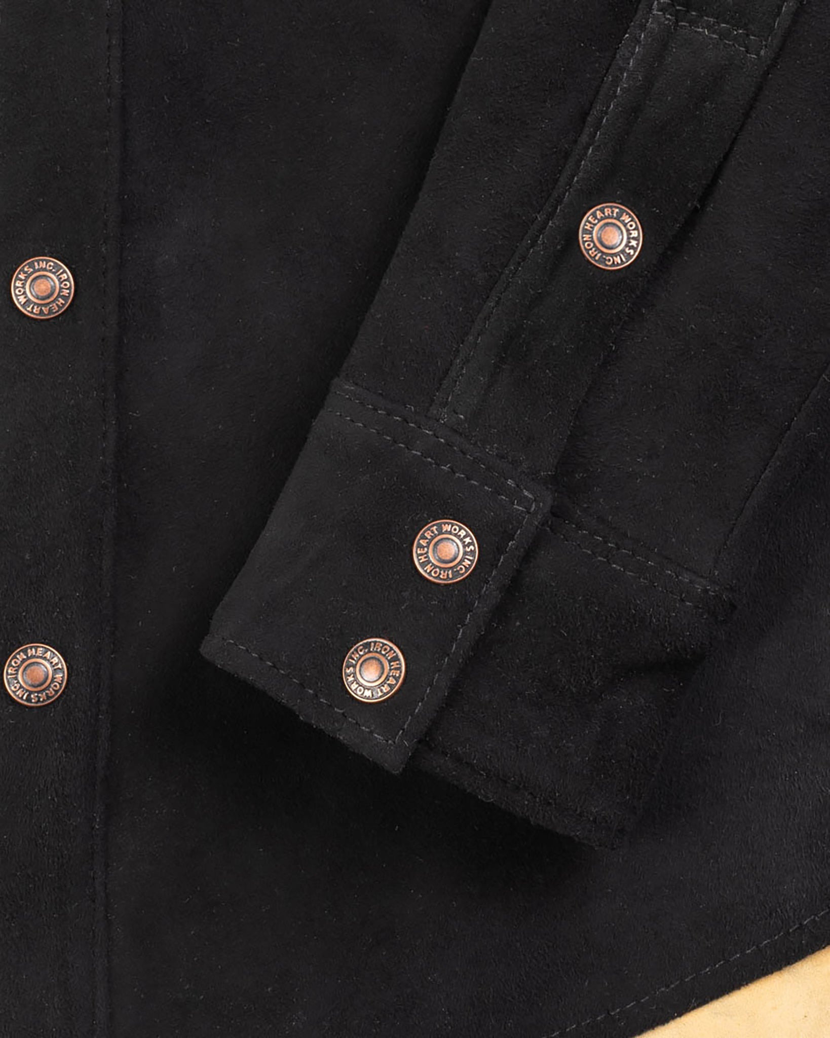 IHSB-BIGBUCK-BLK Deerskin Western Shirt 'The Big Buck' - Black - 10
