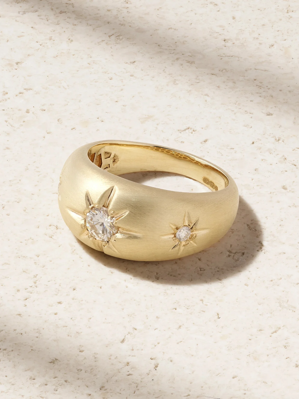 Starburst 14-karat Gold Diamond Ring - 1