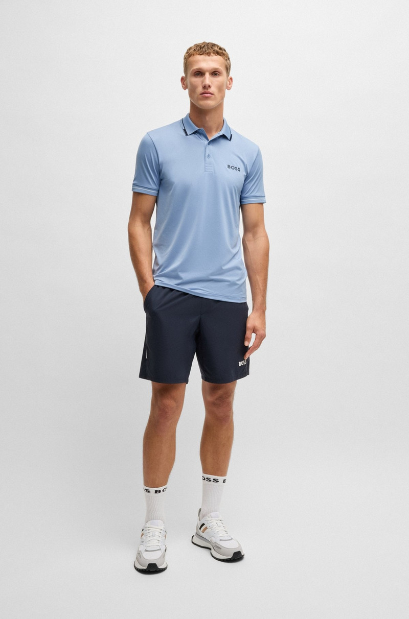 BOSS SLIM-FIT POLO SHIRT WITH CONTRAST LOGOS outlook