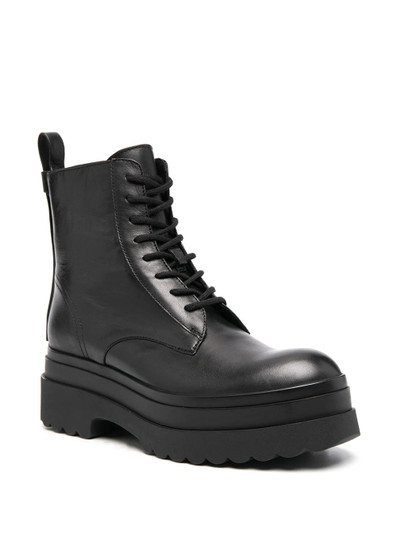 REDValentino RED(V) Lyered combat boots outlook