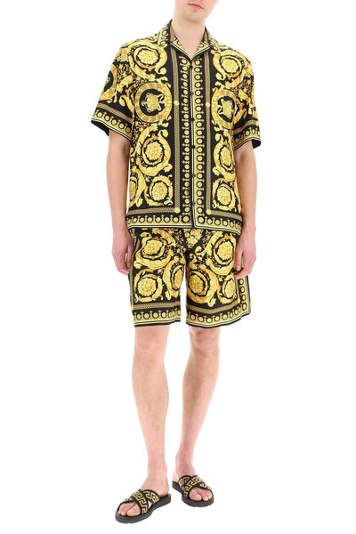 VERSACE SILK SHORTS WITH HERITAGE BAROQUE PRINT outlook