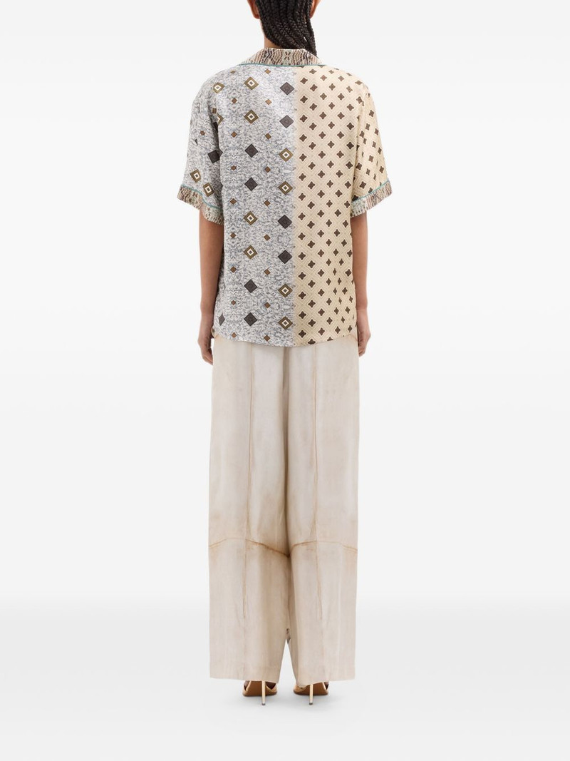 Aloe geometric-pattern camp-collar shirt 4