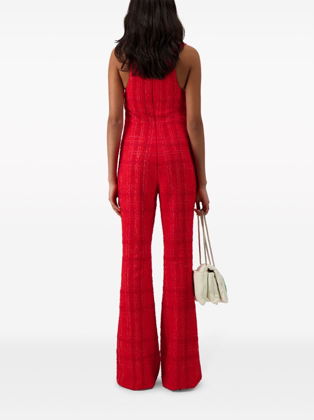 flared tweed jumpsuit - 4
