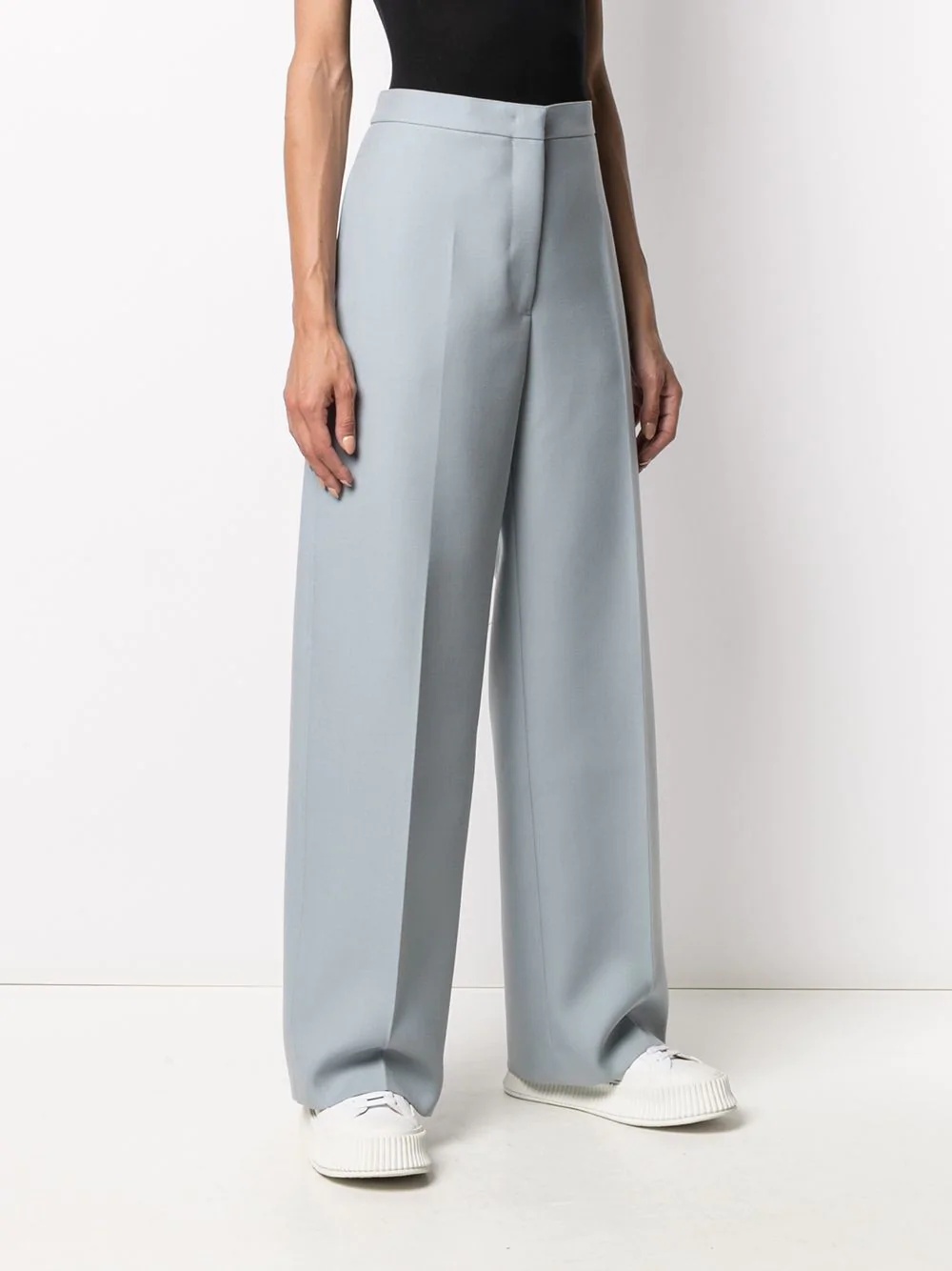 straight-leg wool trousers - 3