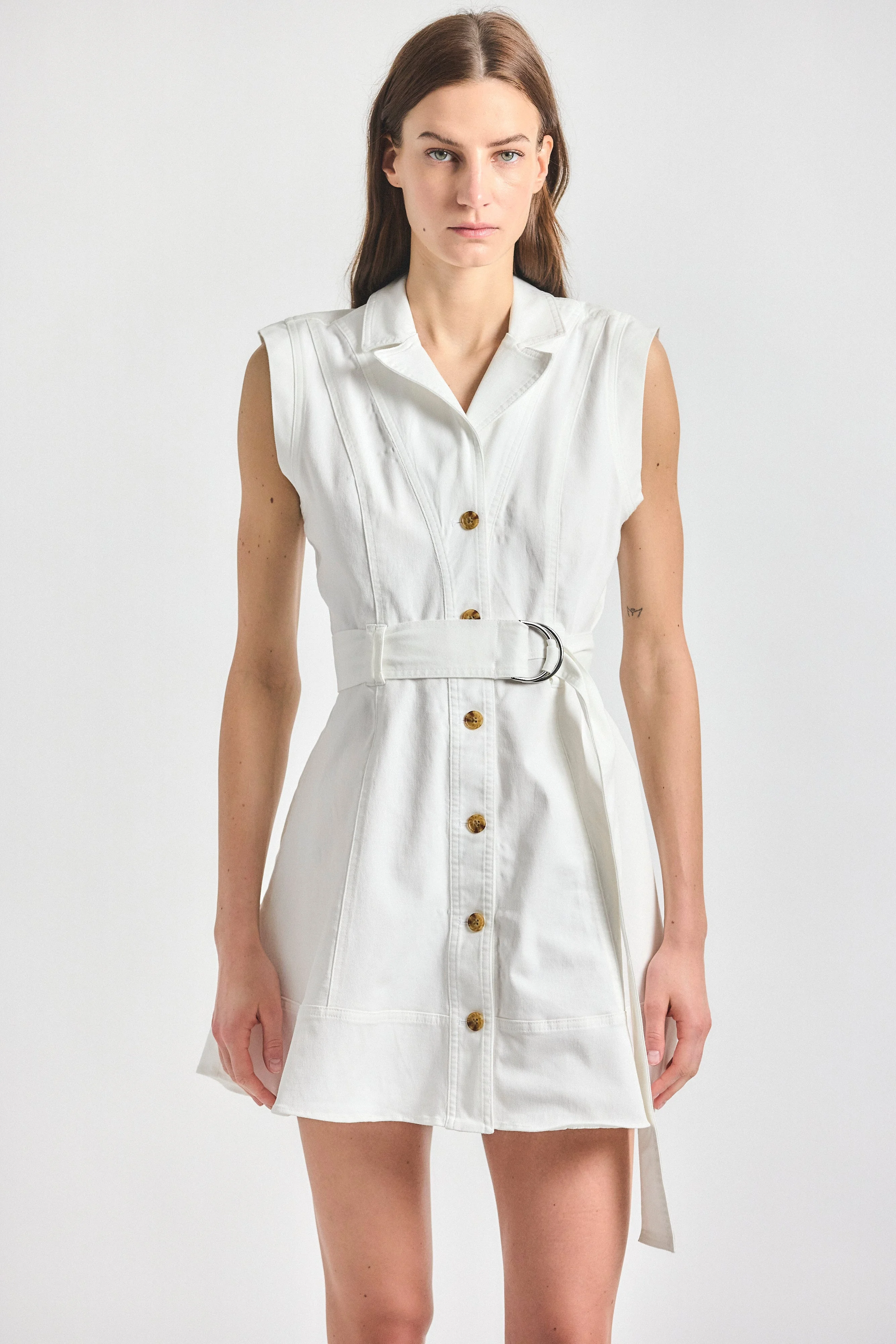 LYA BELTED DENIM DRESS - 1