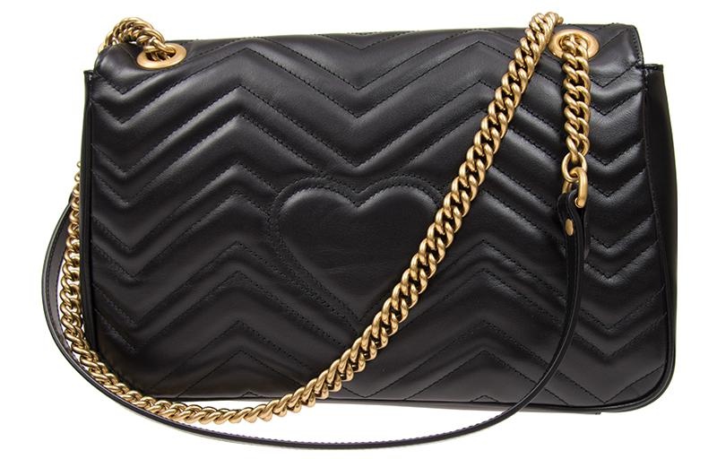 (WMNS) Gucci Marmont Medium Matelasse Shoulder Bag 'Black' 443496-DTDIT-1000 - 3