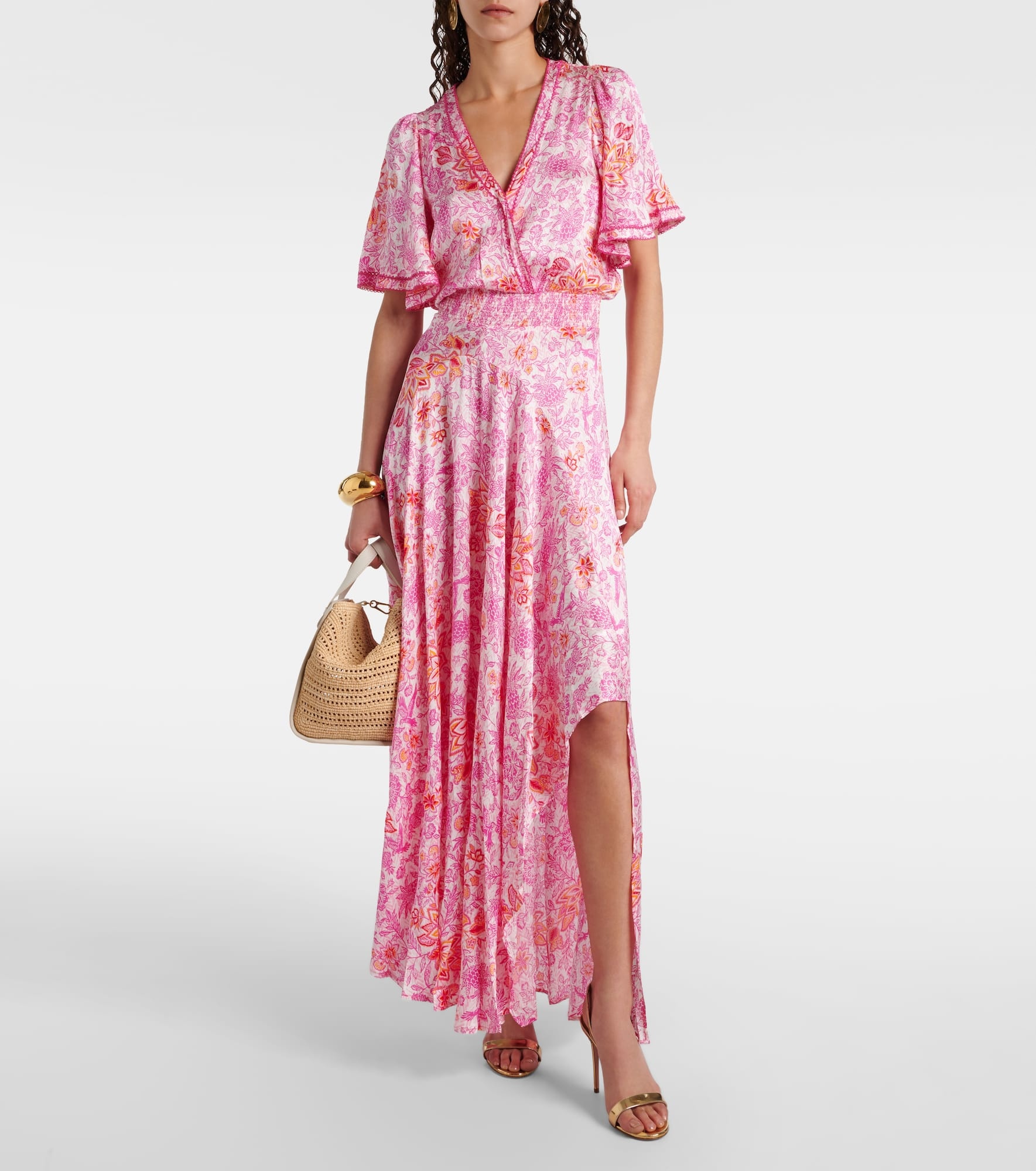 Mabelle floral satin maxi dress - 2