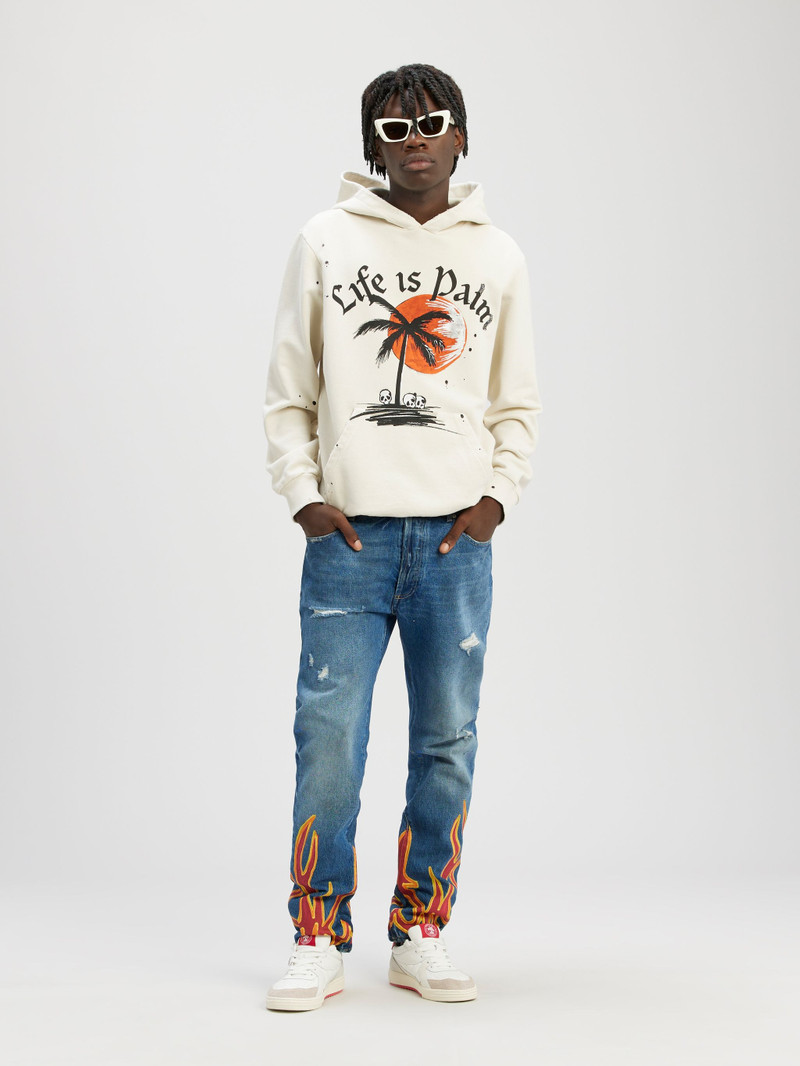 Palm Angels GARMENT DYE SUNSET PALM HOODIE outlook