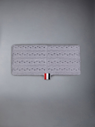 Thom Browne Wool Silk Cashmere Pointelle Cable Knot Headband outlook