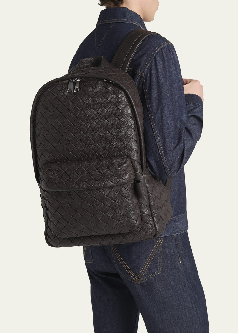 Bottega Veneta Men's Intrecciato 20 Taurillon Backpack outlook