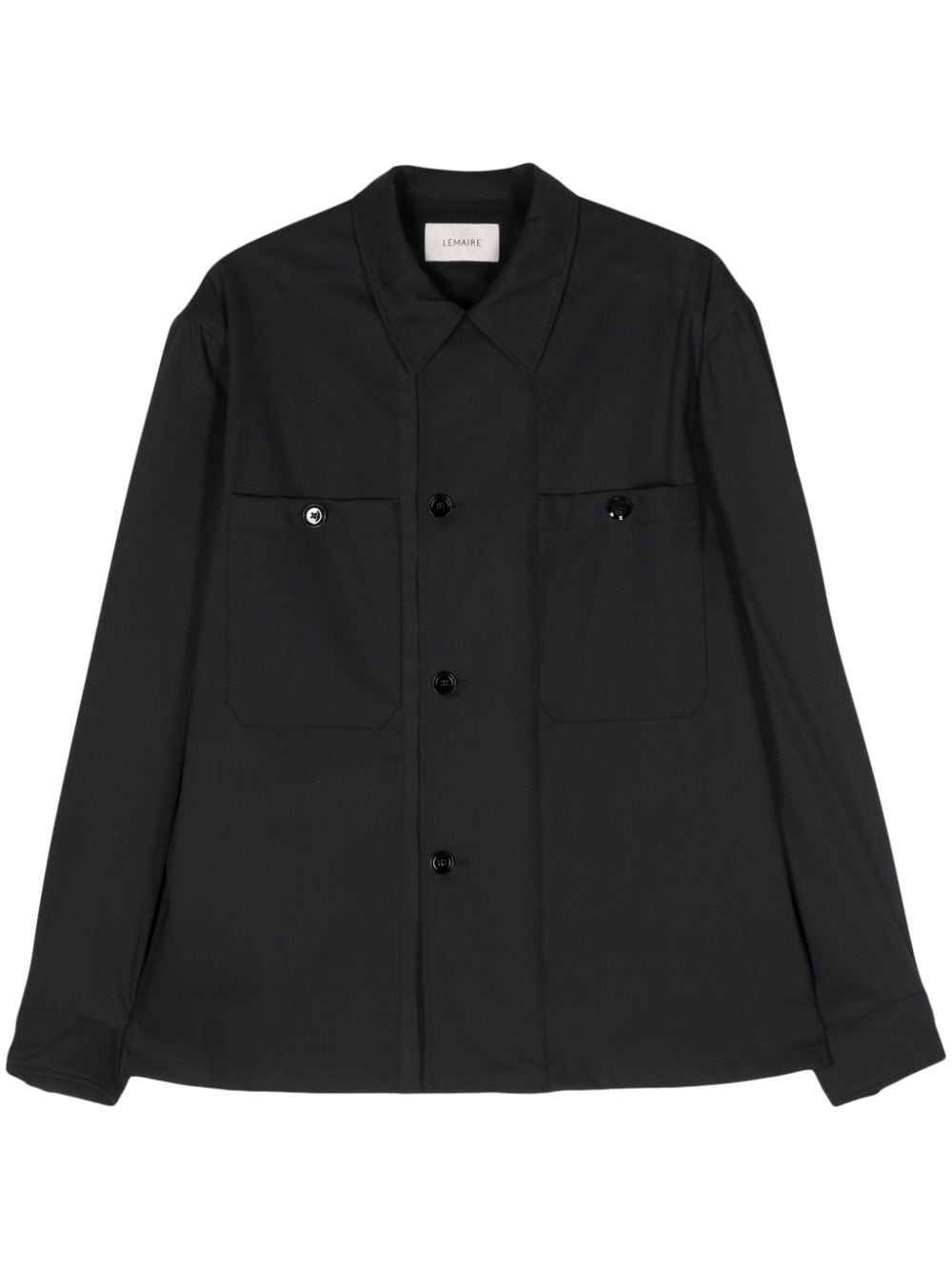 Cotton Satin Overshirt by Lemaire- La Garçonne