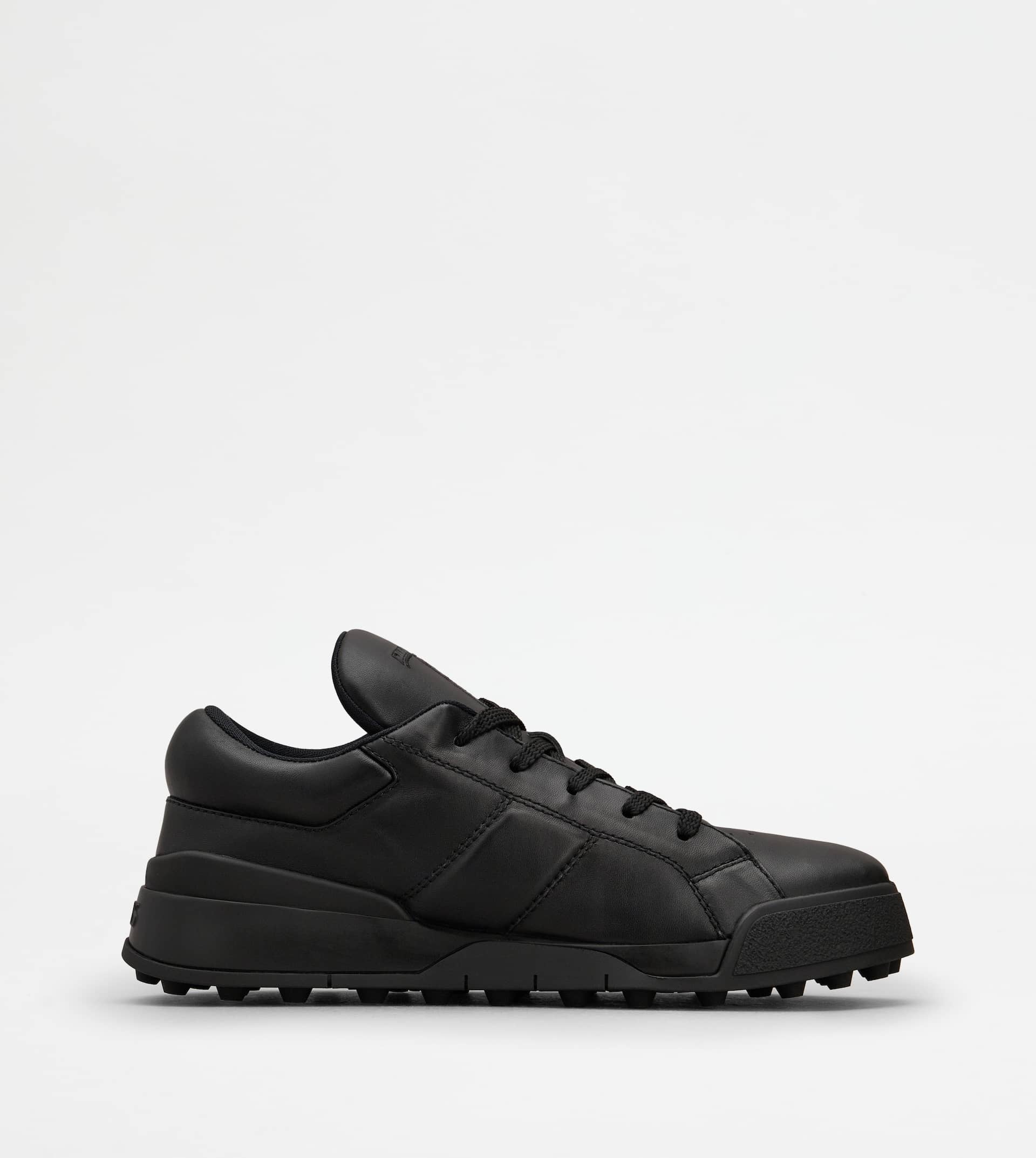 SNEAKERS IN LEATHER - BLACK - 1