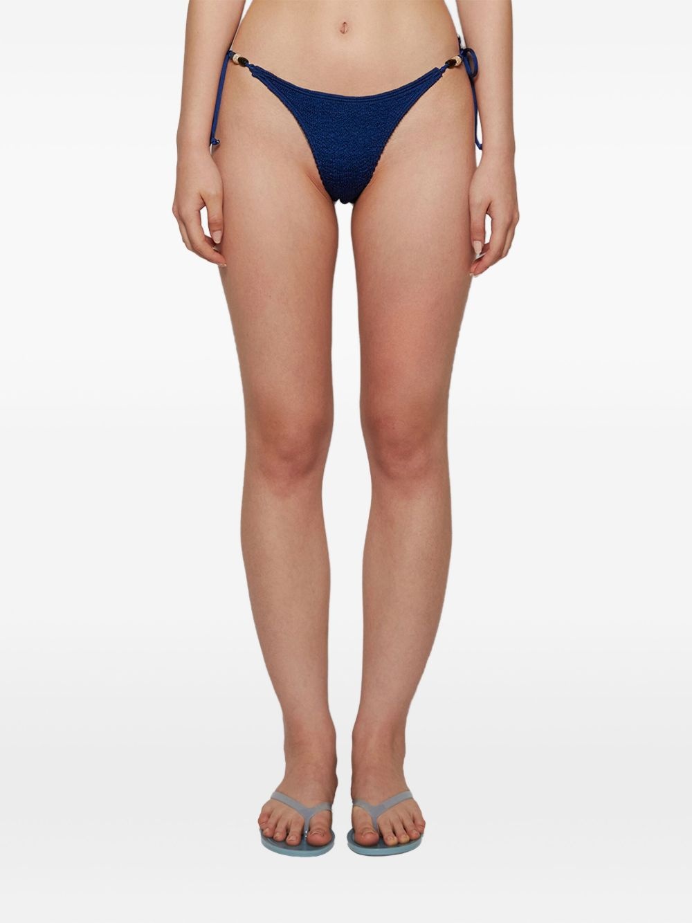Vista tie-side textured bikini bottom - 3