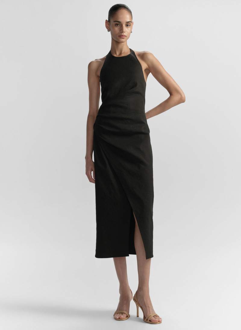 A.L.C. Sylvie Linen Midi Halter Dress outlook