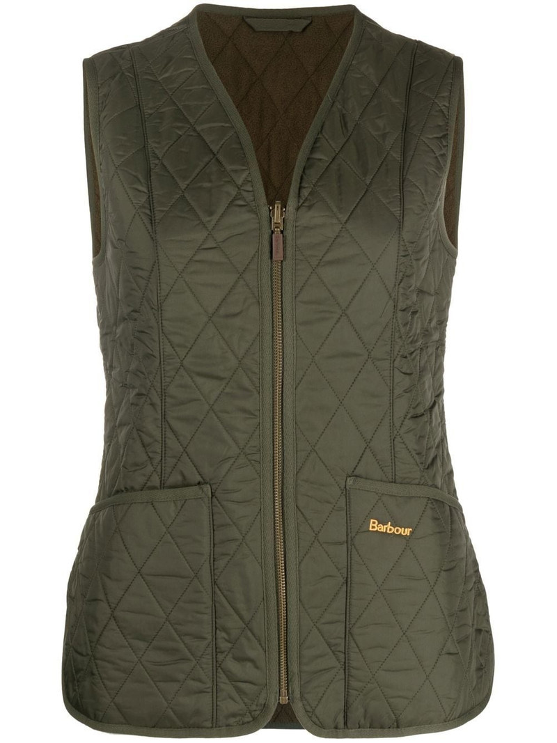 quilted V-neck gilet 1