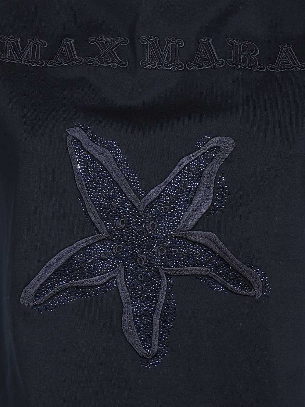starfish-embellished cotton T-shirt - 3