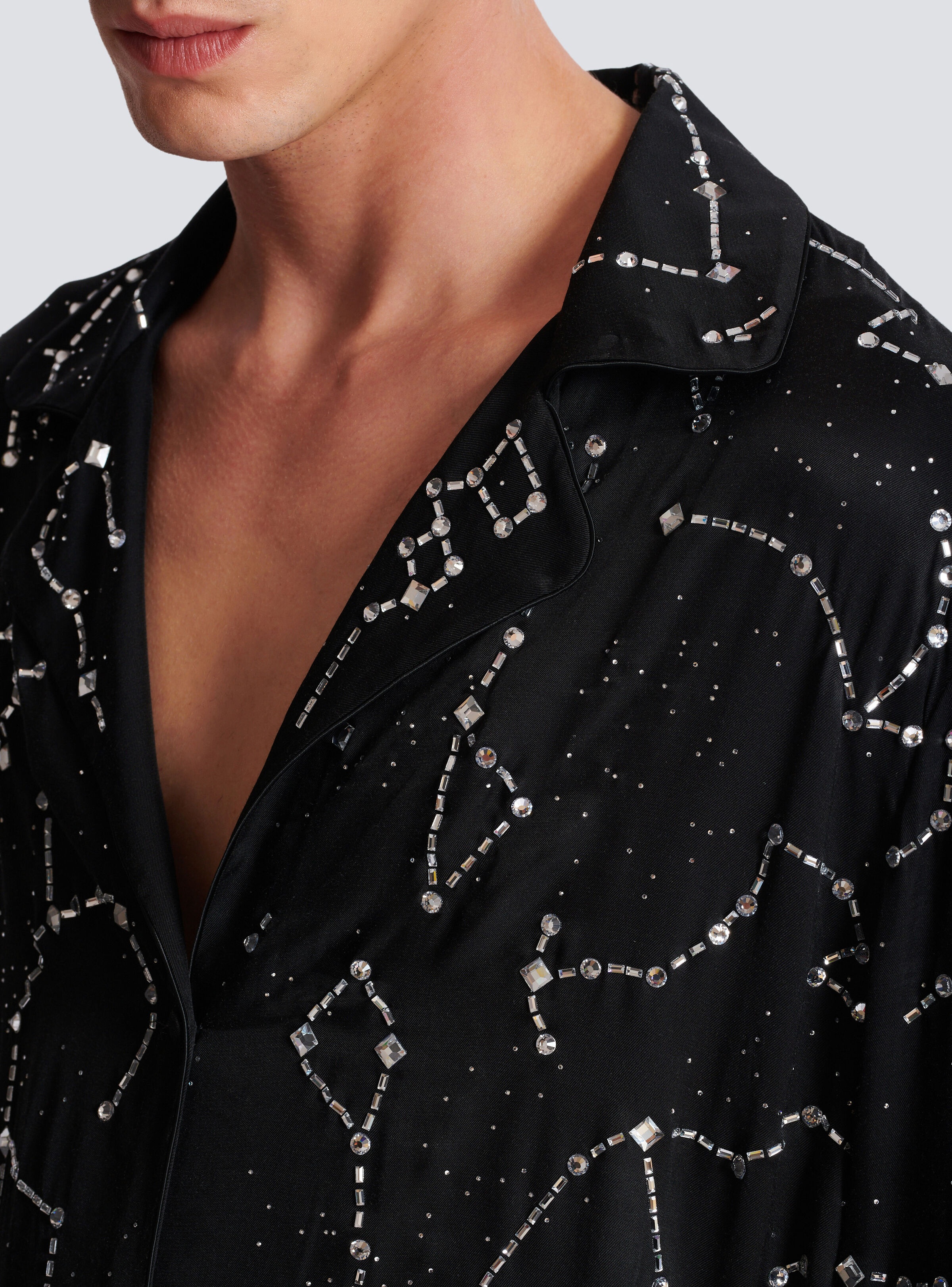 Pyjama shirt with Constellation rhinestones - 8