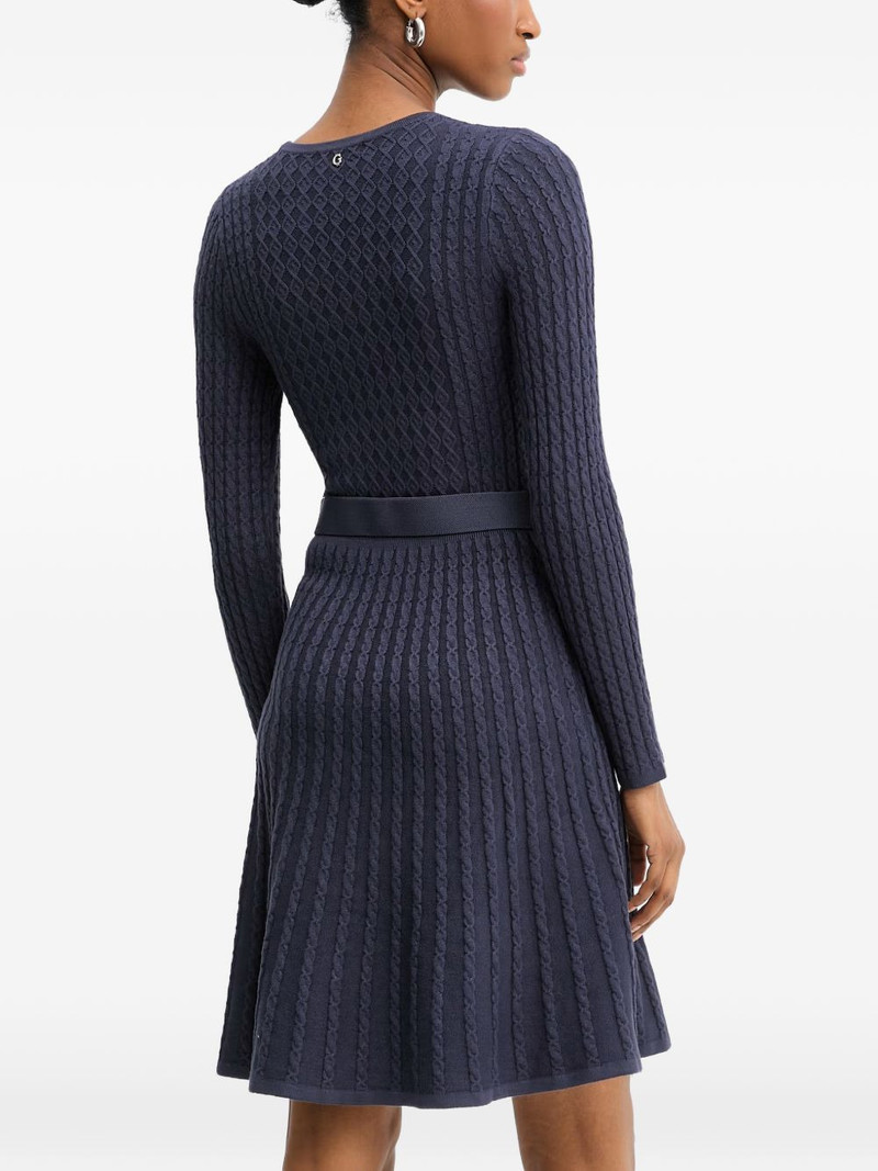 long-sleeved belted mini dress 3