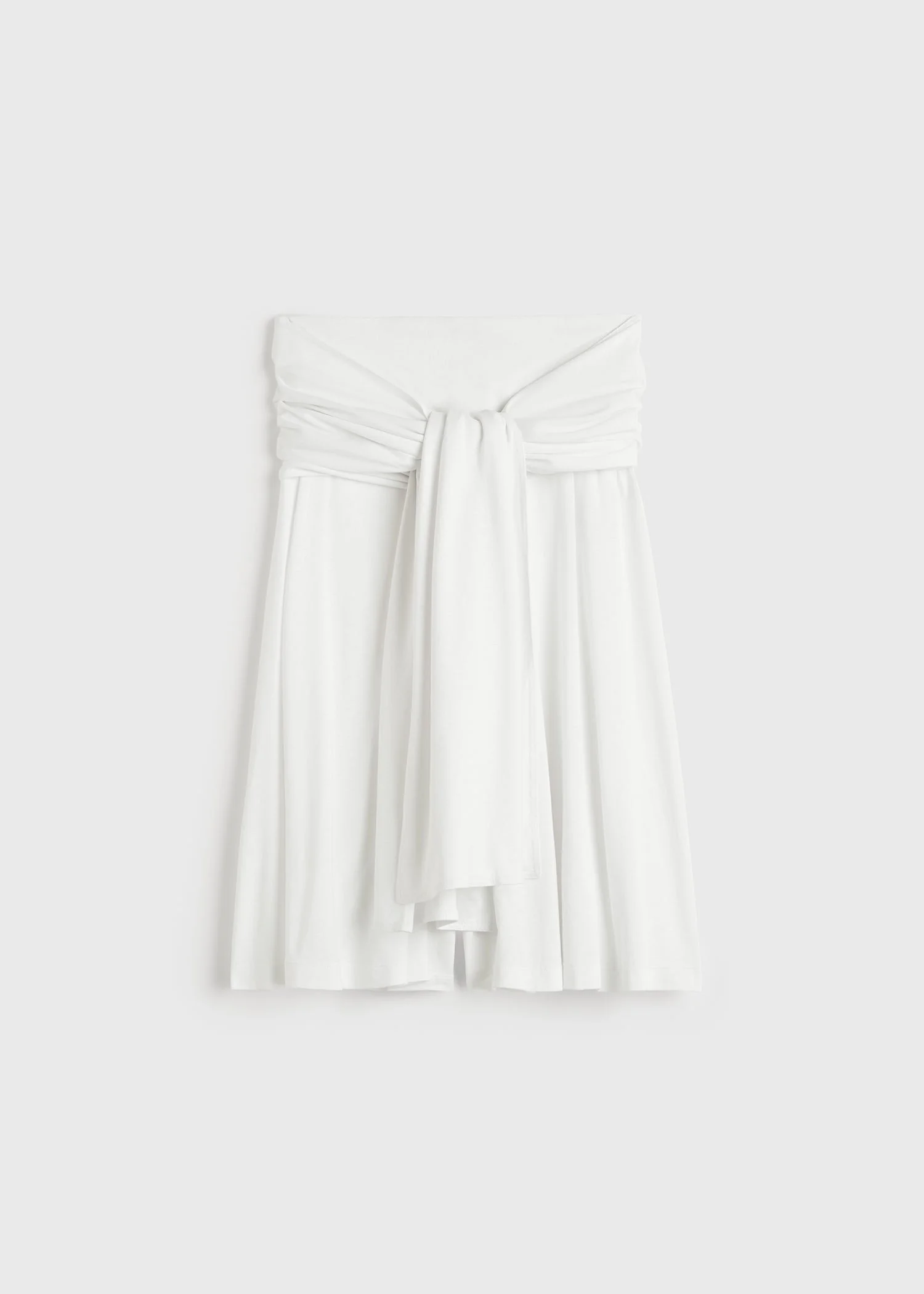 Tie-waist jersey shorts white - 1