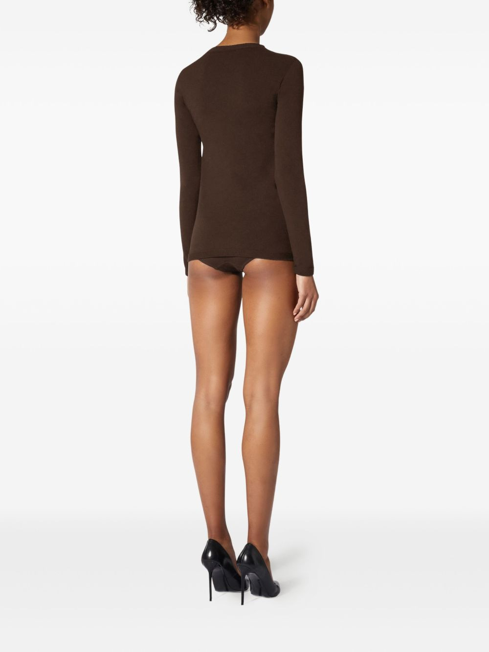 zip-front wool cardigan - 3