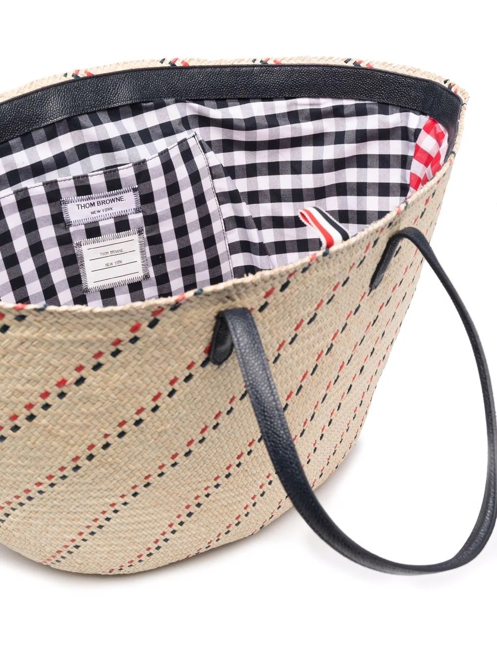 RWB stripe-embroidered tote bag - 5